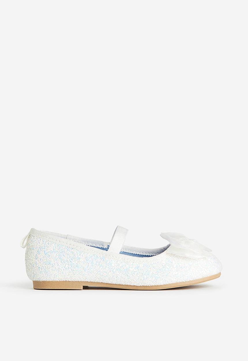 H&M - Glittery ballet pumps - white