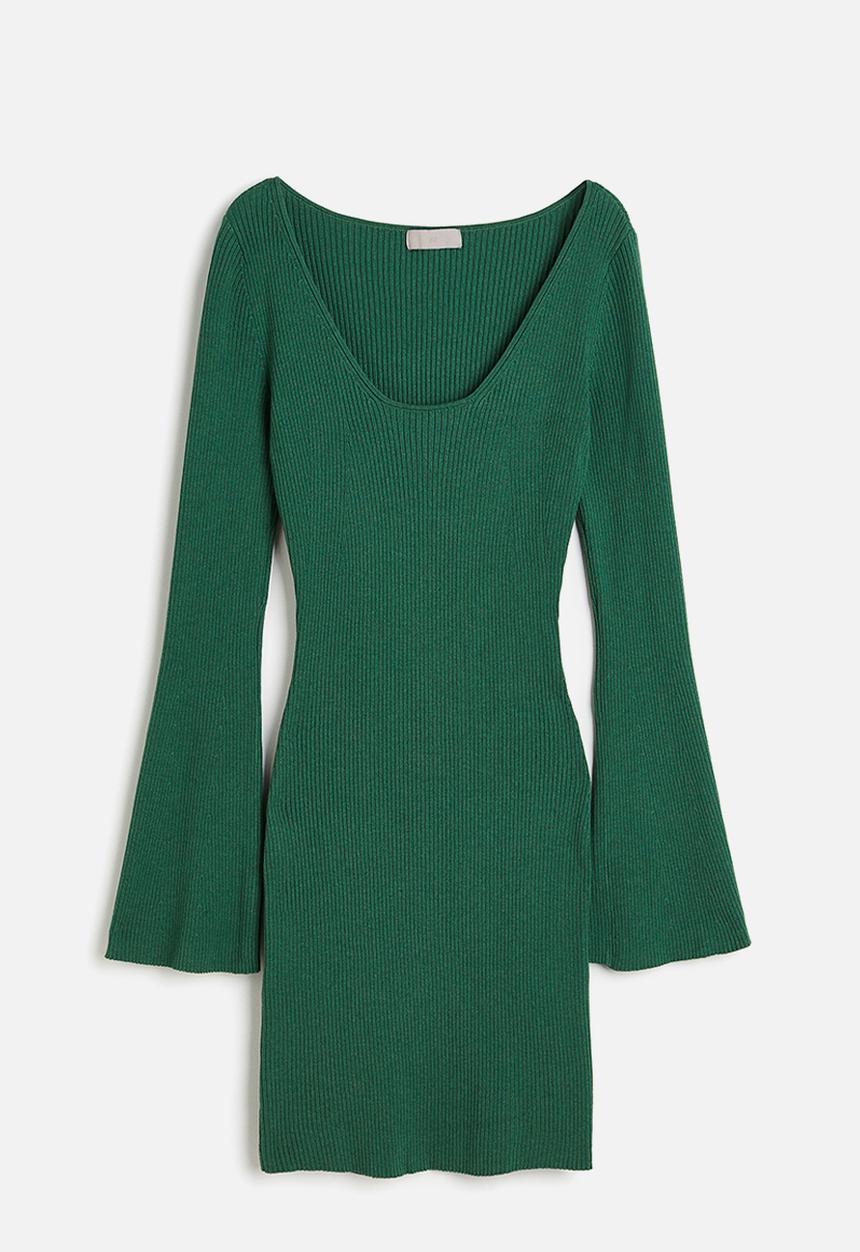 H&M - Rib-knit dress - green