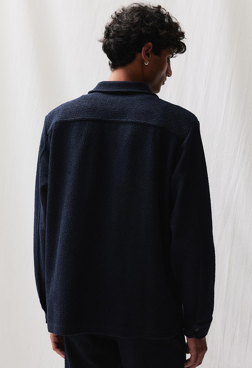H&M - Regular fit bouclé jersey shirt - blue