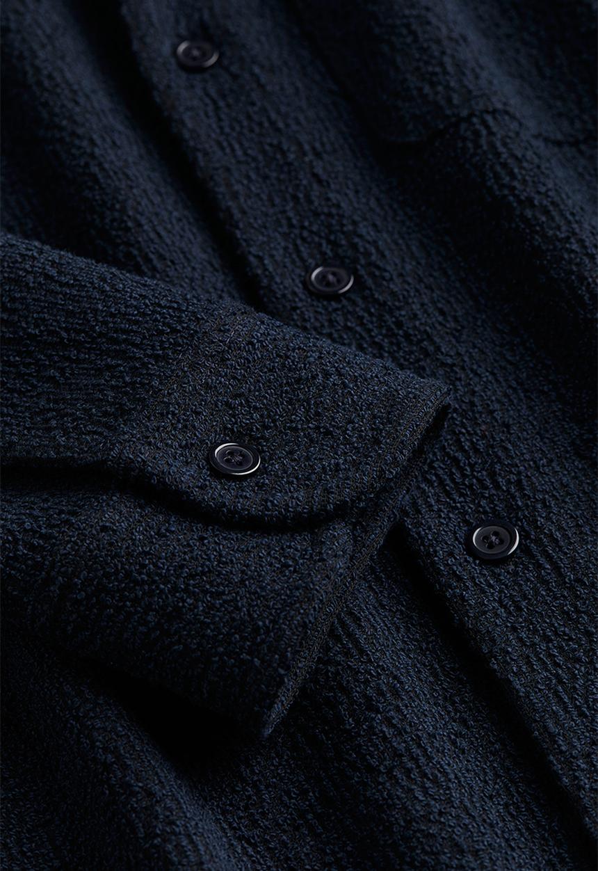 H&M - Regular fit bouclé jersey shirt - blue