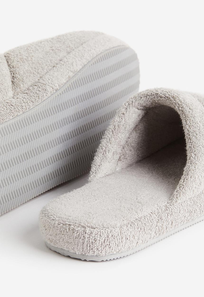 H&M - Terry slippers - light grey