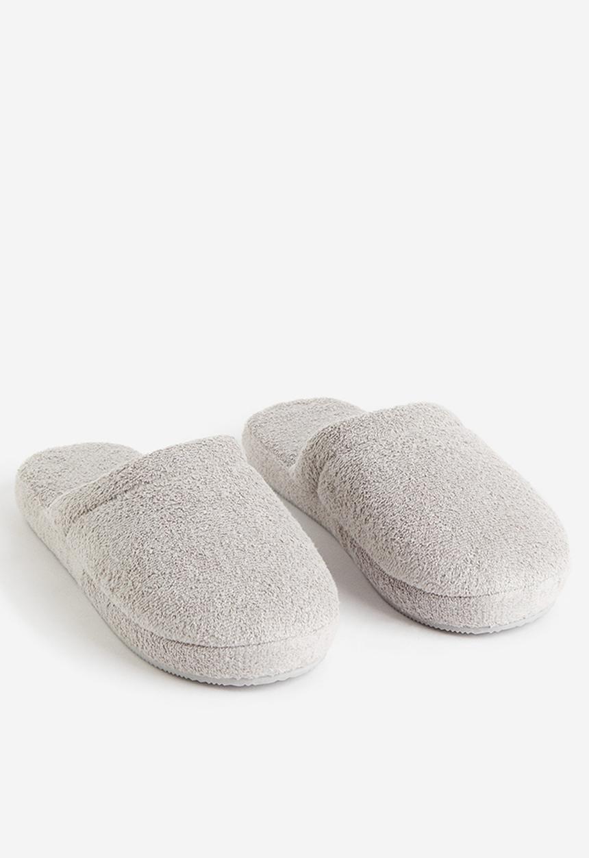 H&M - Terry slippers - light grey