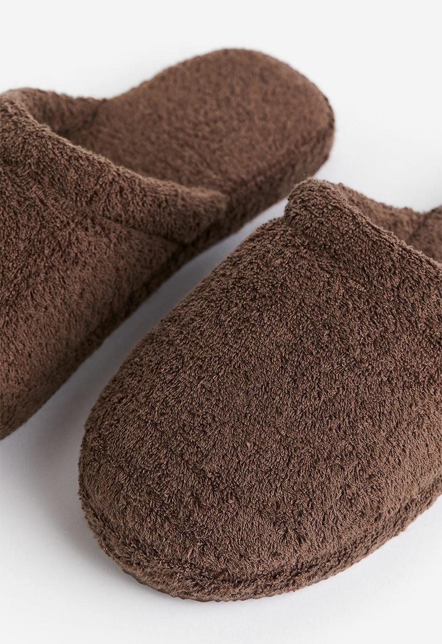 H&M - Terry slippers - dark beige