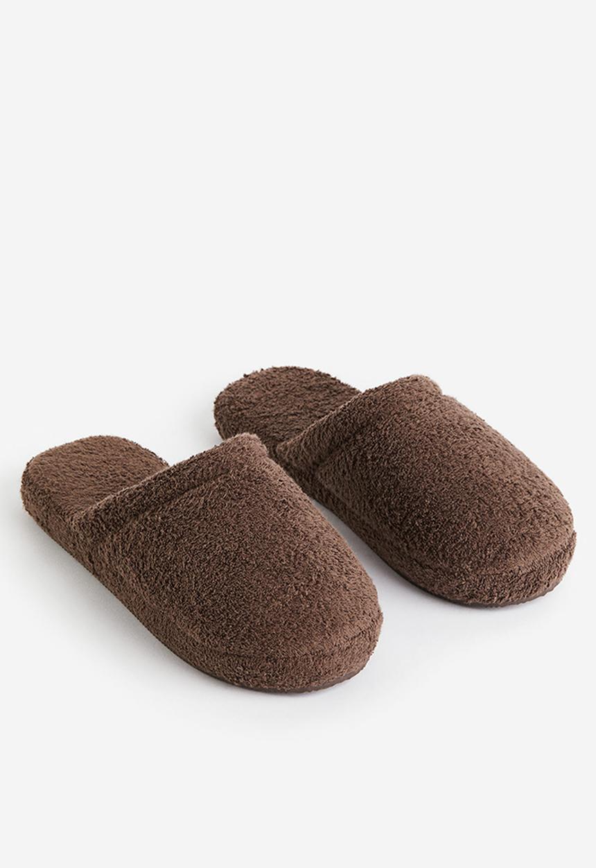 H&M - Terry slippers - dark beige