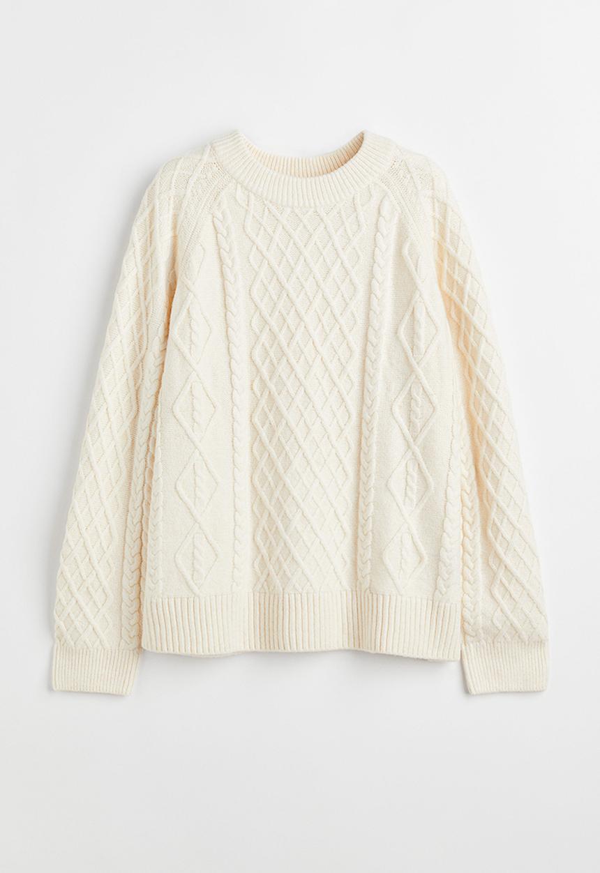 H&M - Cable-knit jumper - beige