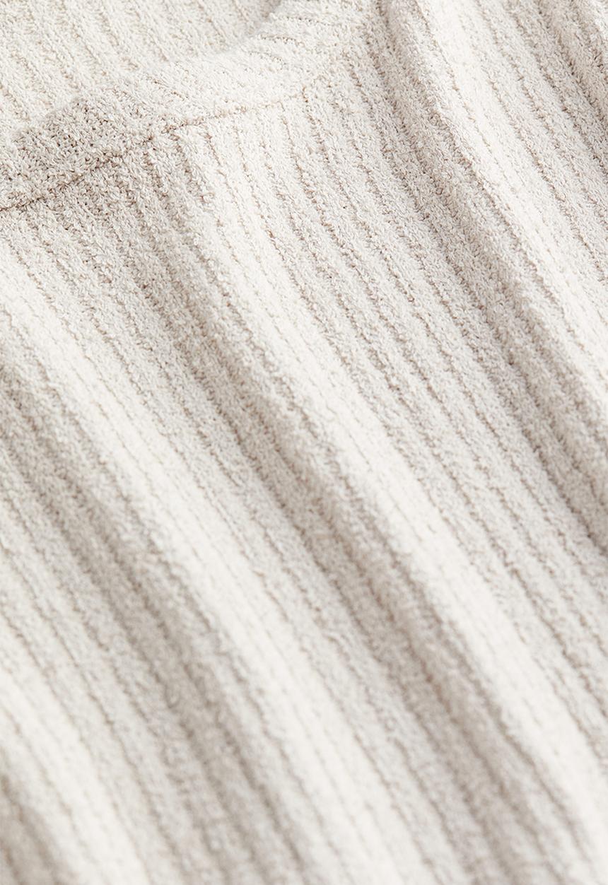 H&M - Regular fit textured jersey top - light greige