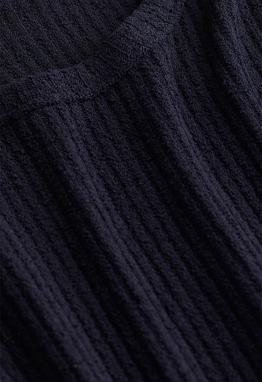 H&M - Regular fit textured jersey top - dark blue