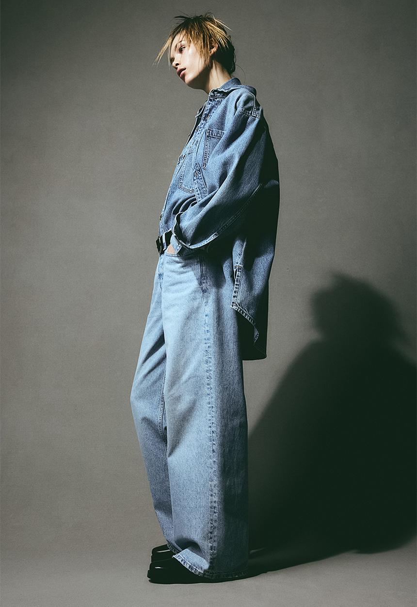 H&M - Feather soft denim shirt - blue