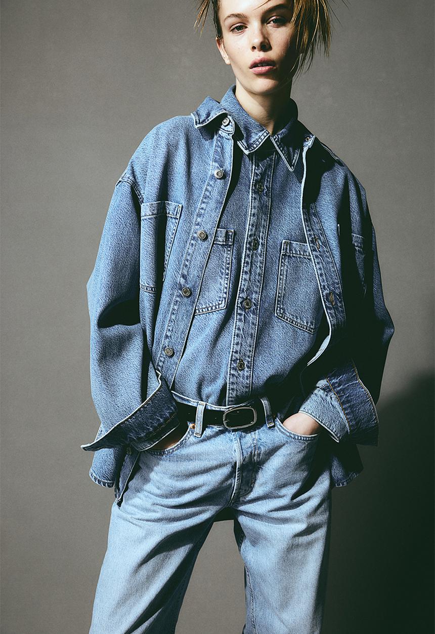 H&M - Feather soft denim shirt - blue