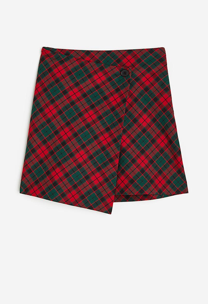 H&M - Wrap skirt - red