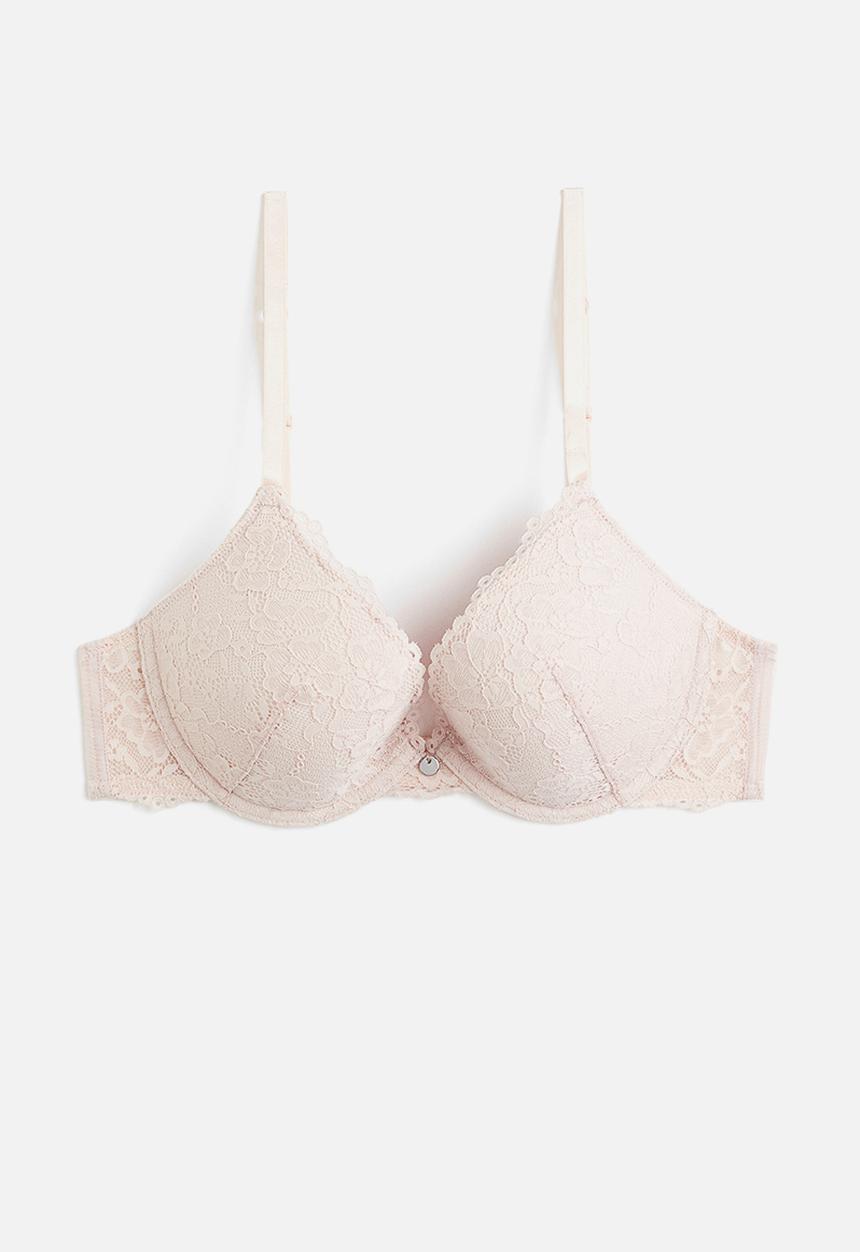 H&M - Lace push-up bra - pink