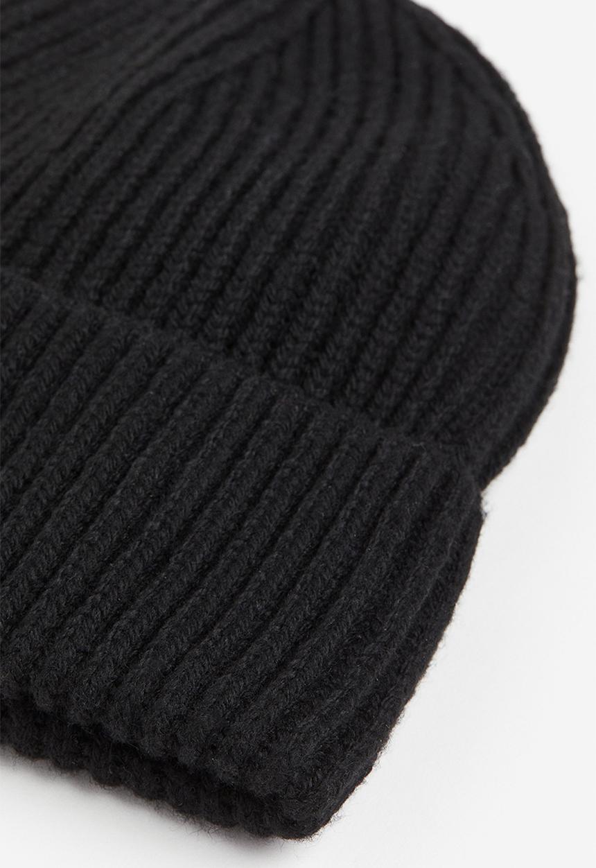 H&M - Rib-knit hat - black