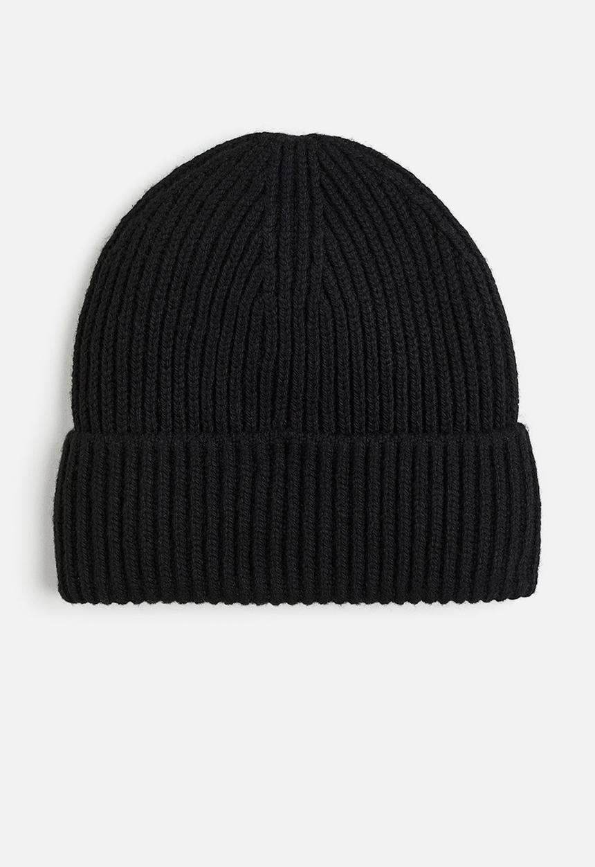 H&M - Rib-knit hat - black