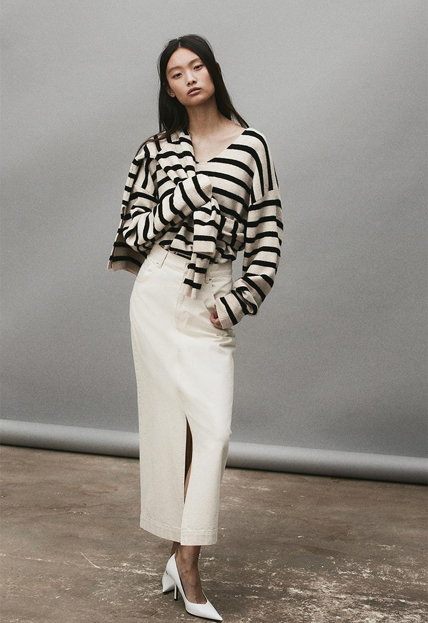 H&M - Oversized jumper - beige, multi