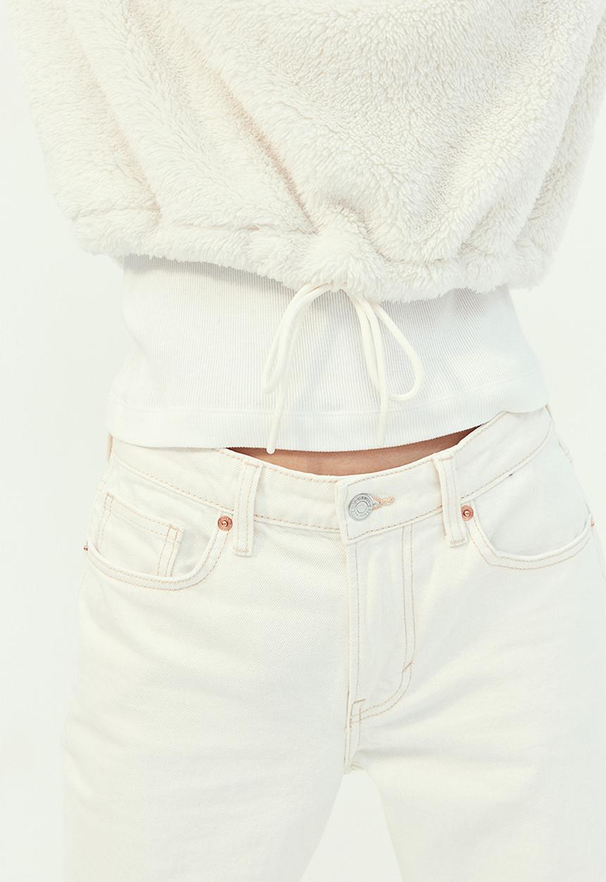 H&M - Pile hoodie - cream