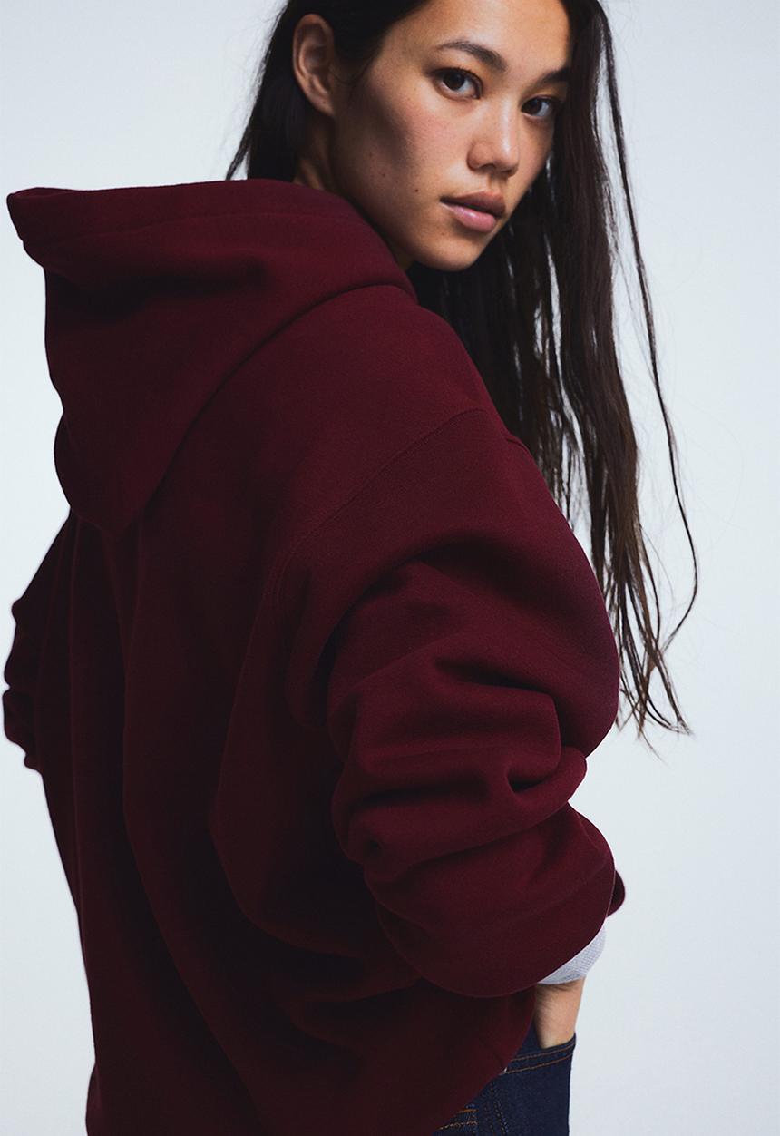 H&M - Motif-front hoodie - red