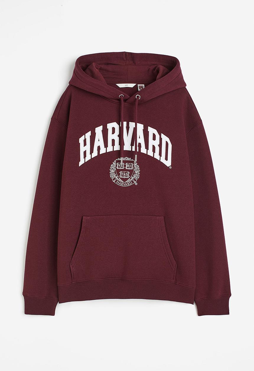 H&M - Motif-front hoodie - red