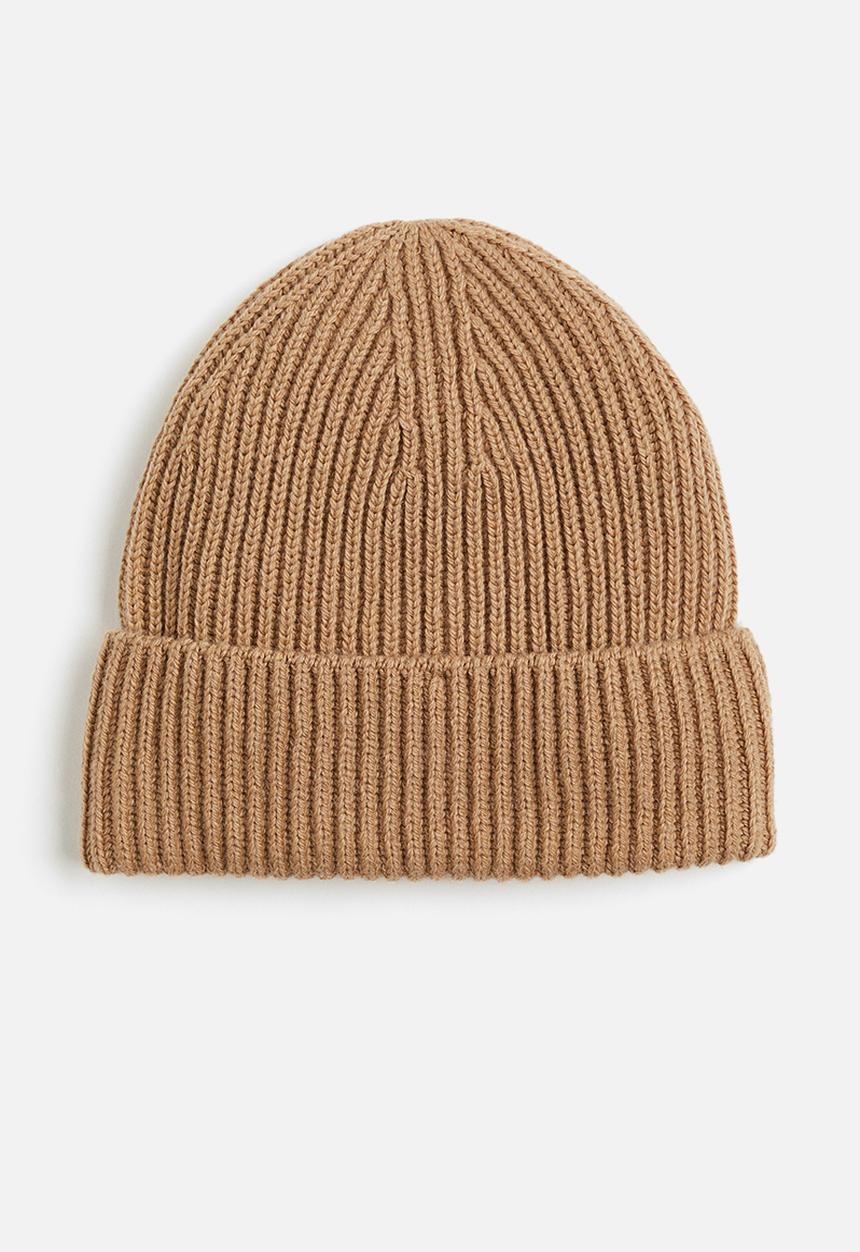H&M - Rib-knit hat - dark beige