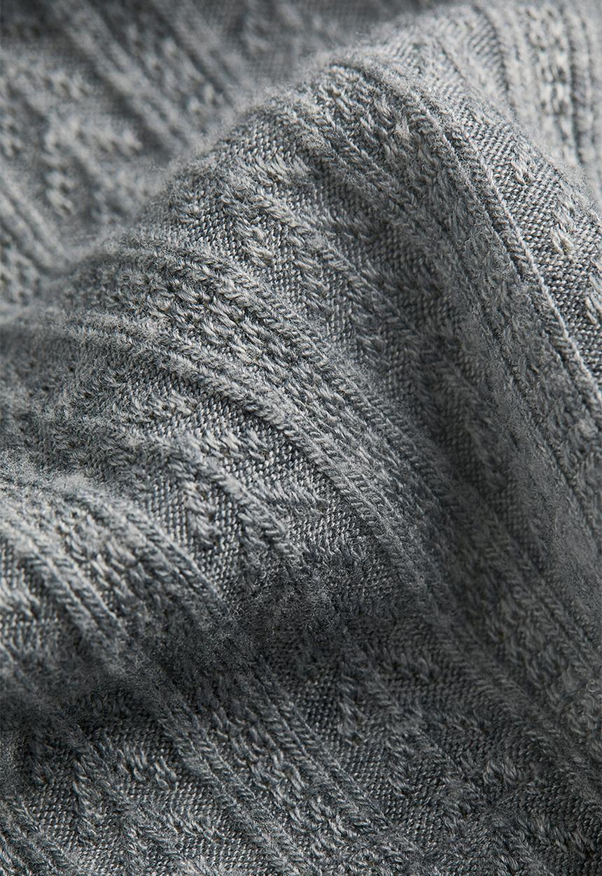H&M - Pointelle top - grey