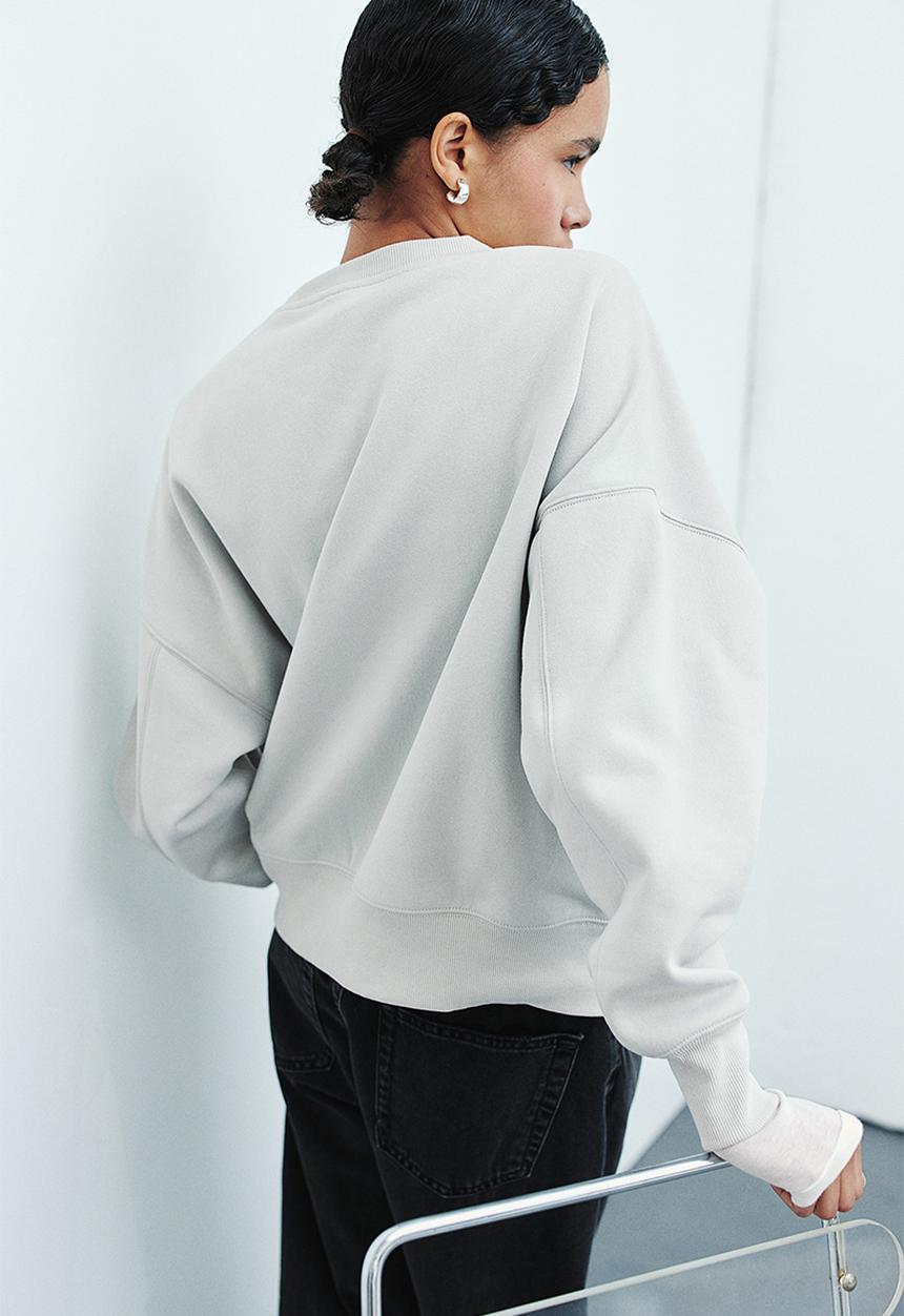 H&M - Oversized motif-detail sweatshirt - grey