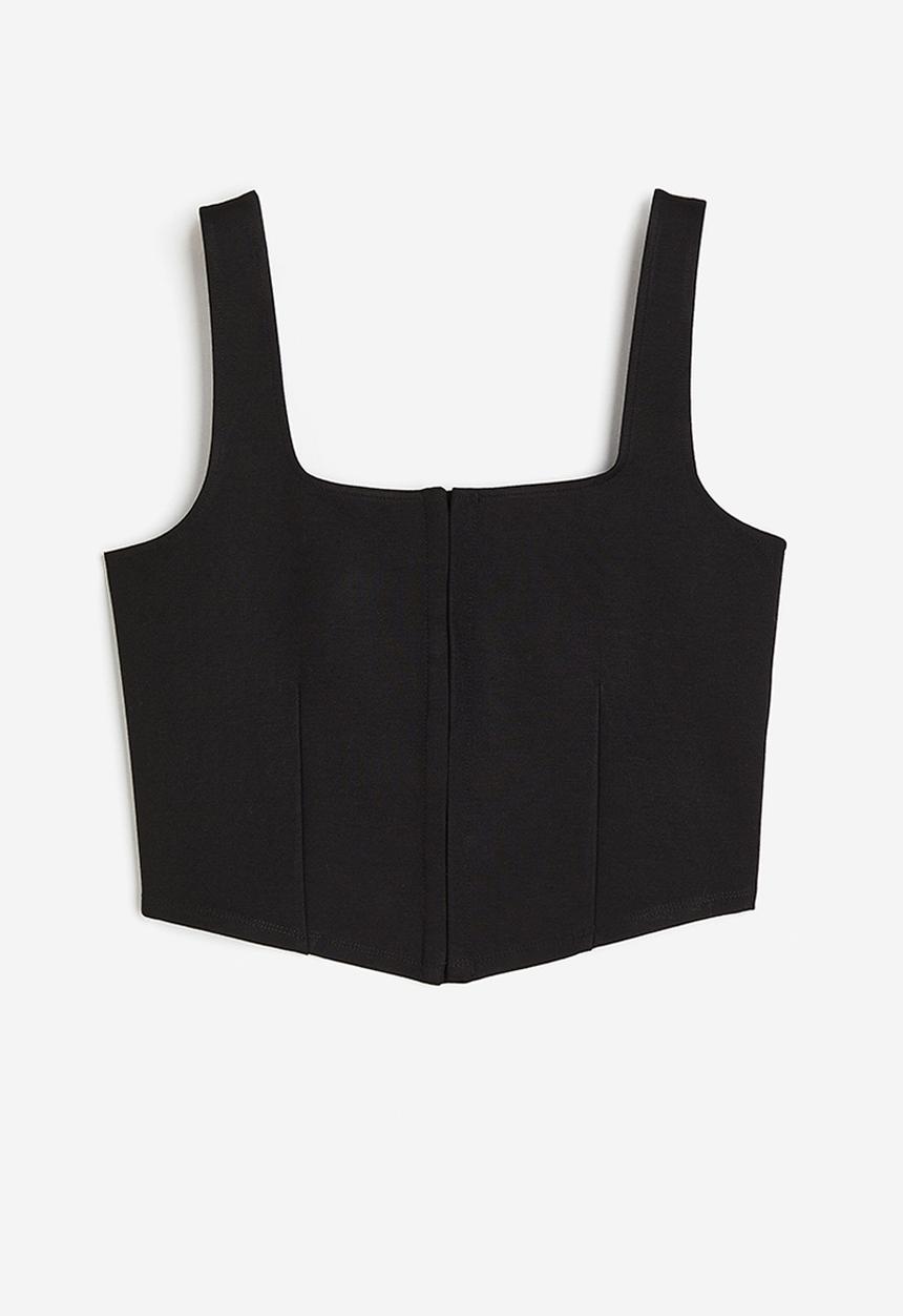 H&M - Square-neck vest top - black