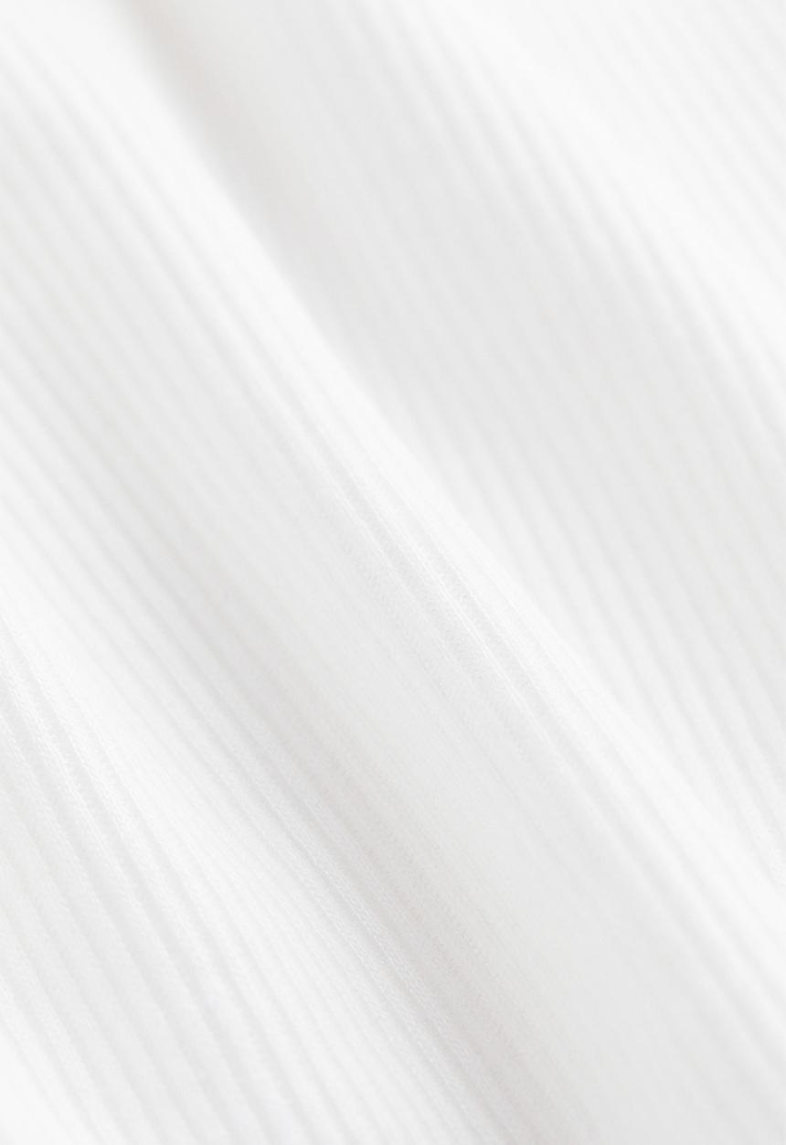 H&M - Sheer ribbed top - white