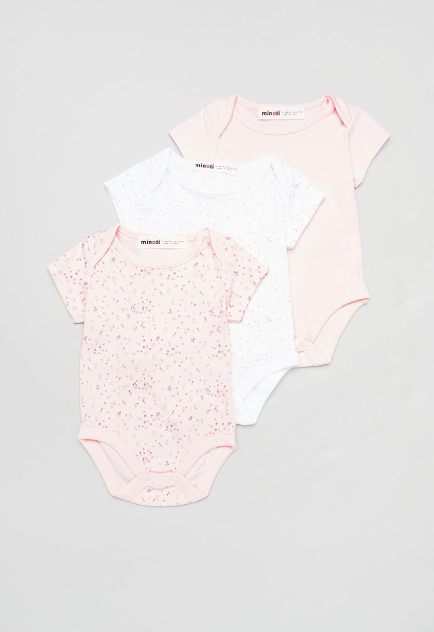MINOTI - 3 Pack bodysuit - pink