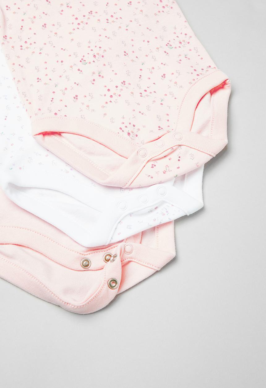 MINOTI - 3 Pack bodysuit - pink