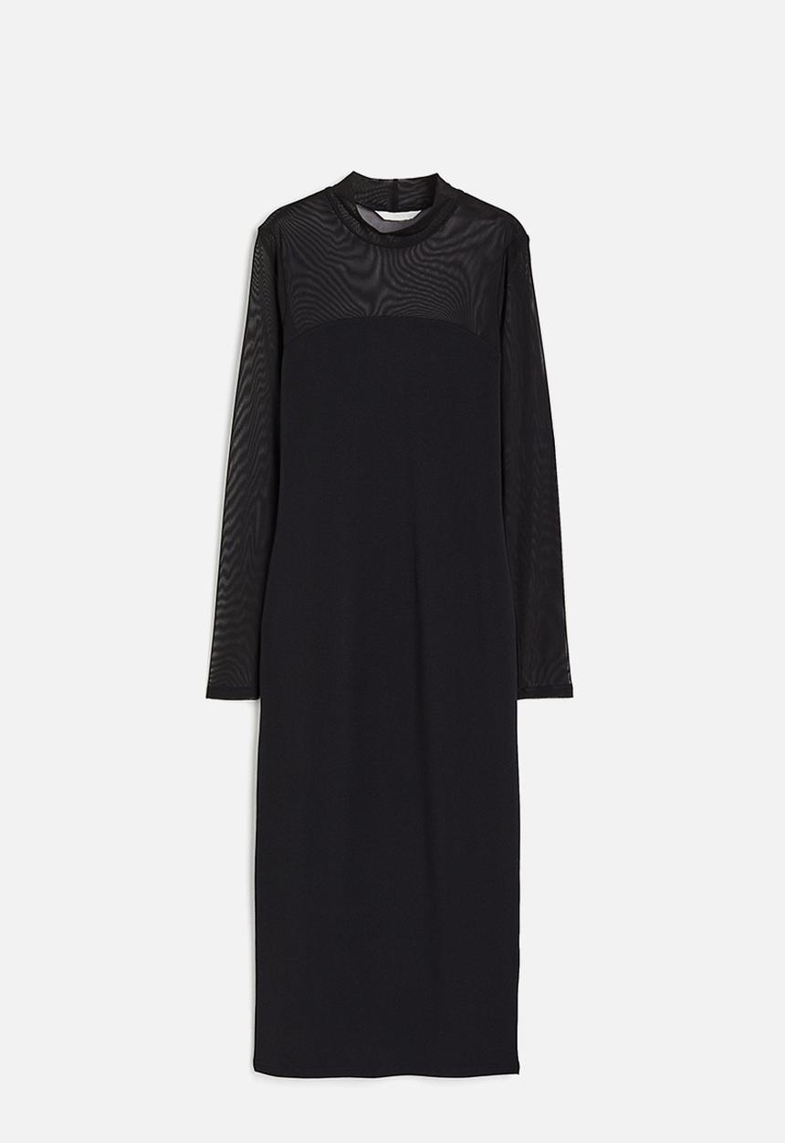 H&M - Stand-up collar dress - black