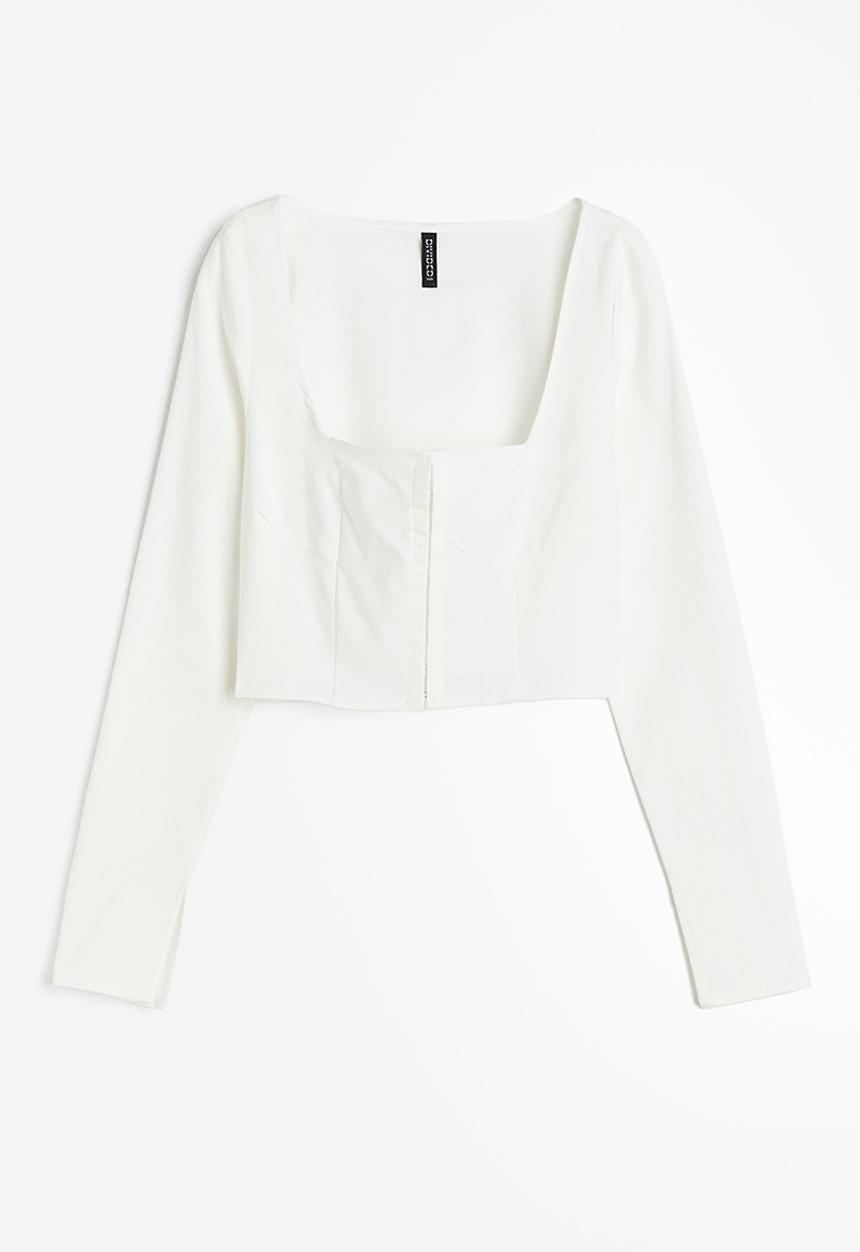H&M - Square-neck top - cream