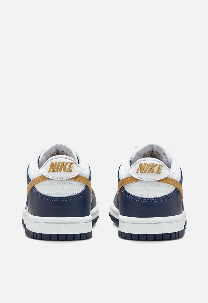 Nike - Nike Dunk Low Gs - White/Wheat-Midnight Navy