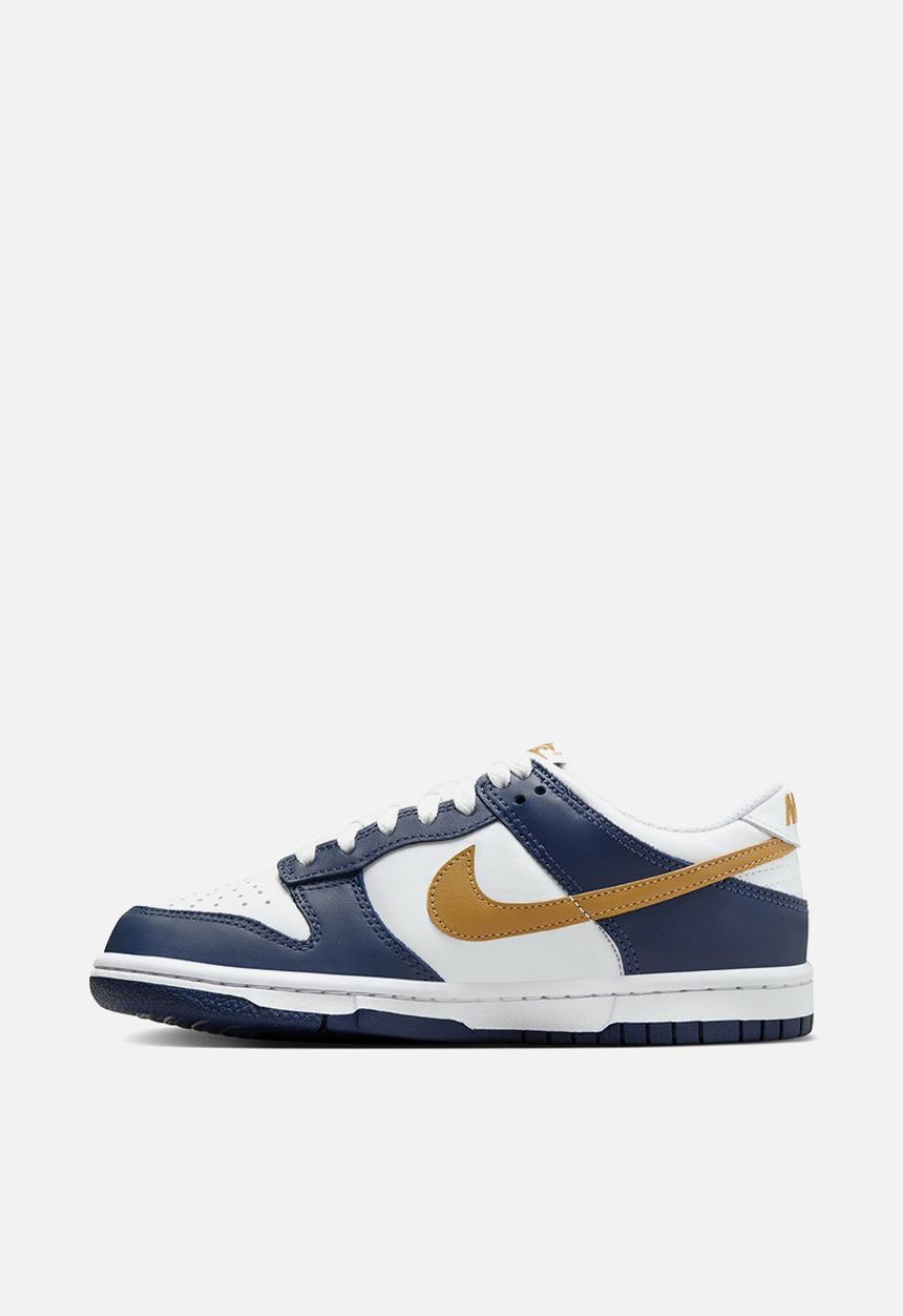 Nike - Nike Dunk Low Gs - White/Wheat-Midnight Navy