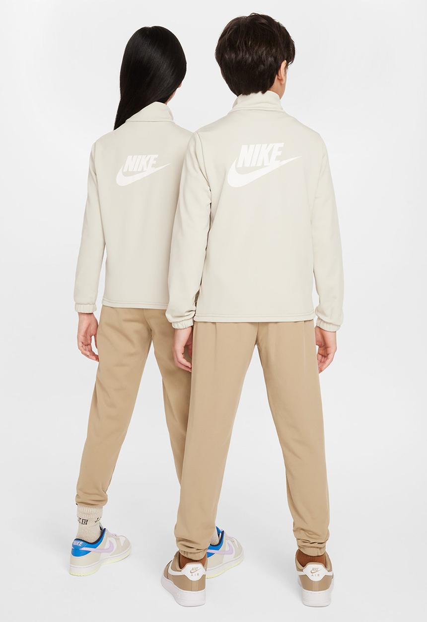 Nike - K nsw tracksuit poly fz hbr - light bone/khaki/white