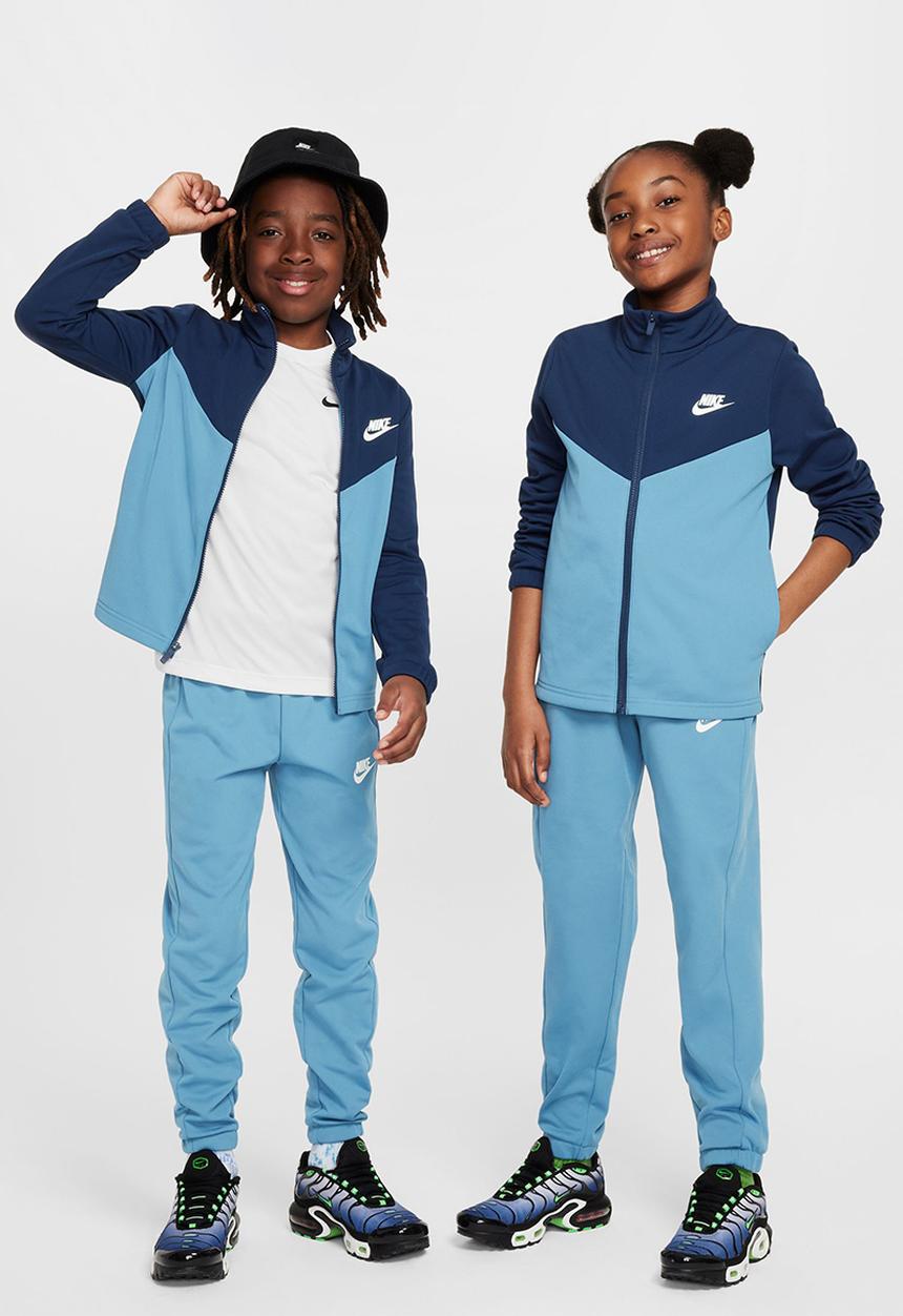 Nike - K Nsw Tracksuit Poly Fz Hbr - Aegean Storm/Midnight Navy/White