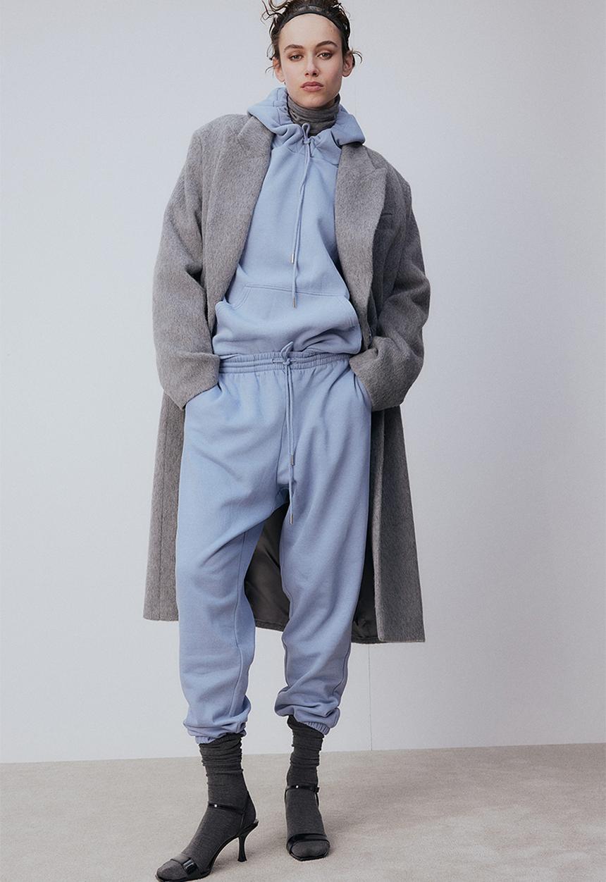 H&M - Cotton-blend sweatpants - pigeon blue