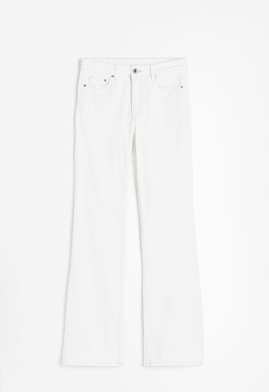 H&M - Bootcut high jeans - white