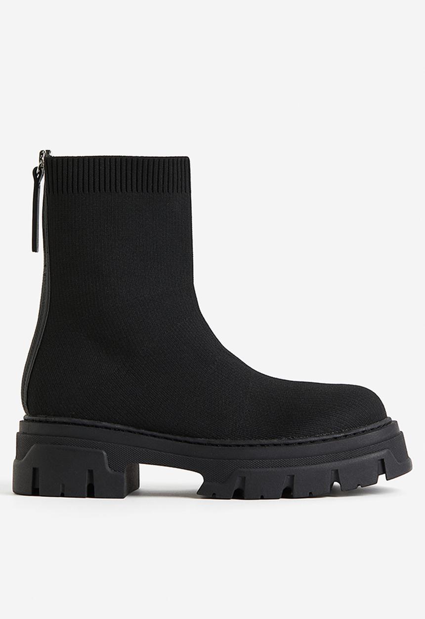 H&M - Chunky sock boots - black