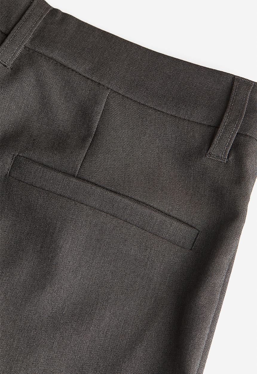 H&M - Flared tailored trousers - dark grey marl