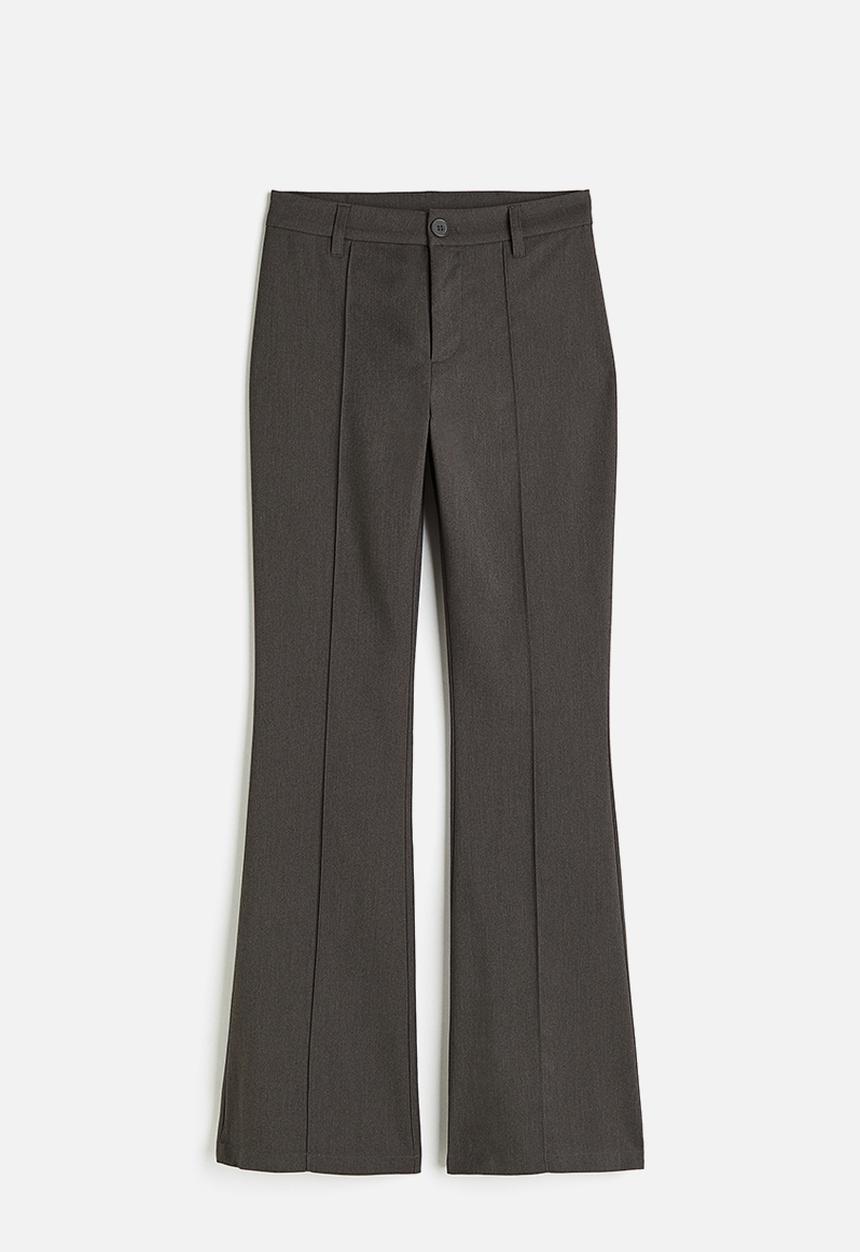 H&M - Flared tailored trousers - dark grey marl