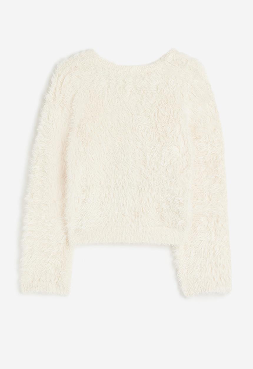 H&M - Fluffy deep-back jumper - cream