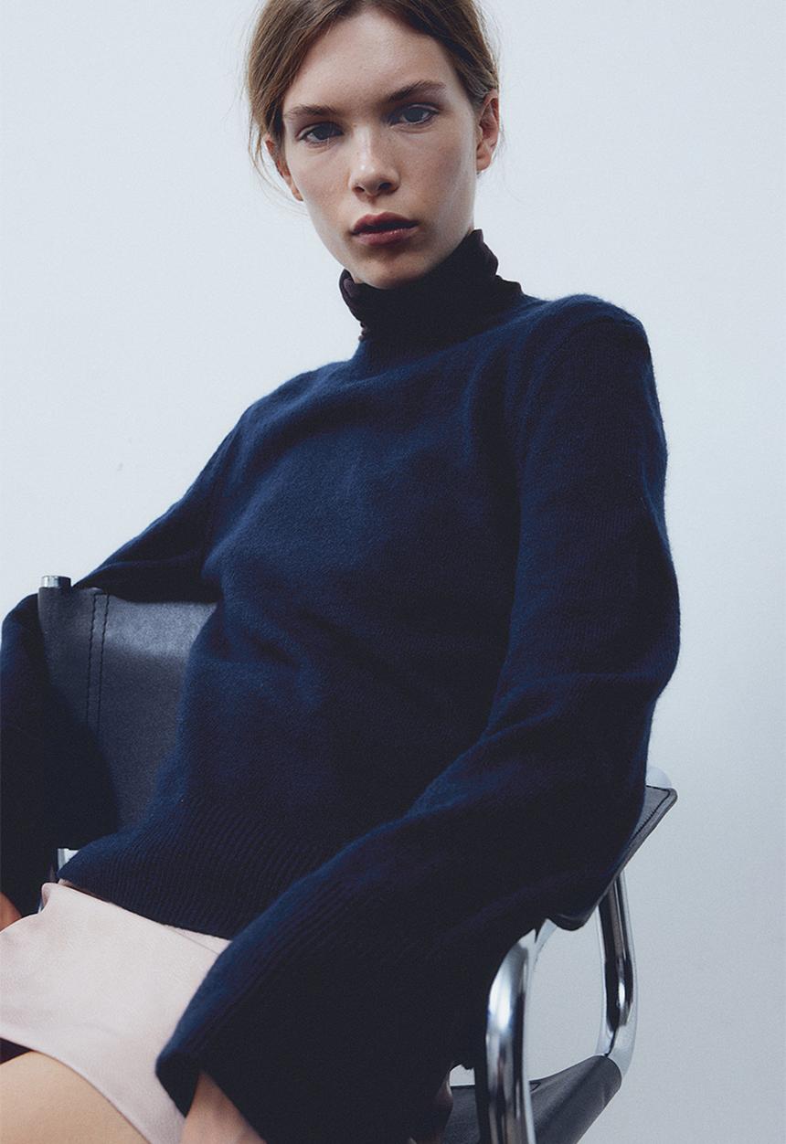 H&M - Fine-knit jumper - navy blue