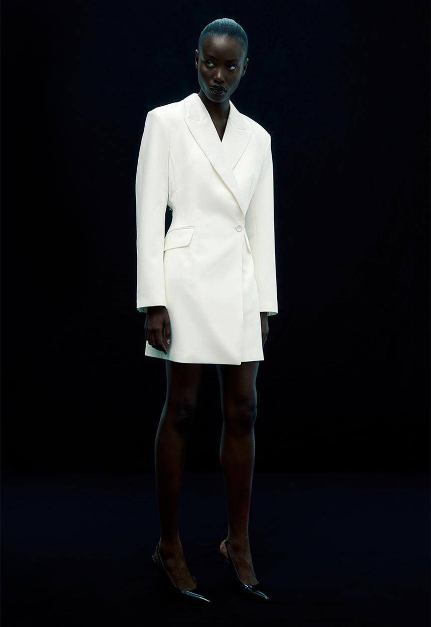 H&M - Fitted blazer dress - white