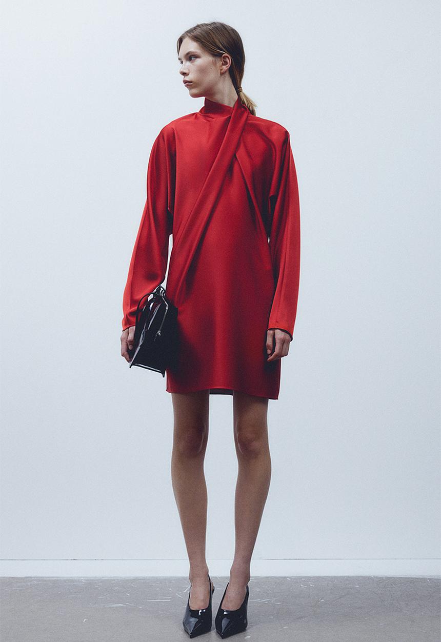 H&M - Draped dress - red