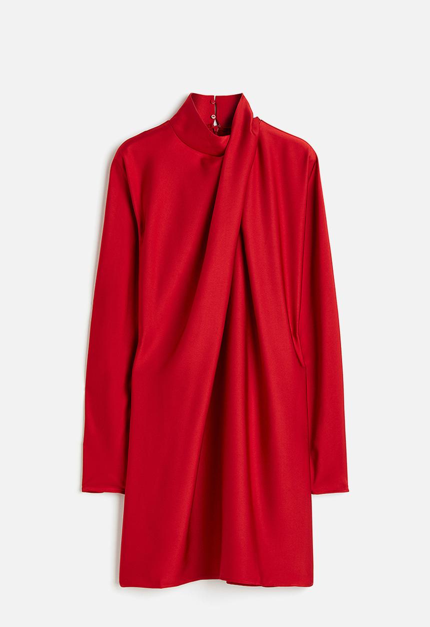 H&M - Draped dress - red