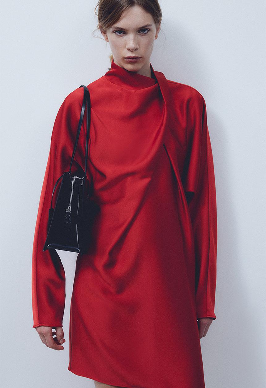 H&M - Draped dress - red