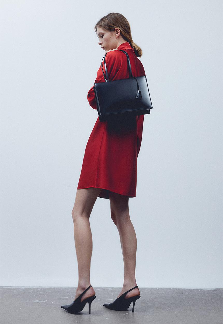 H&M - Draped dress - red