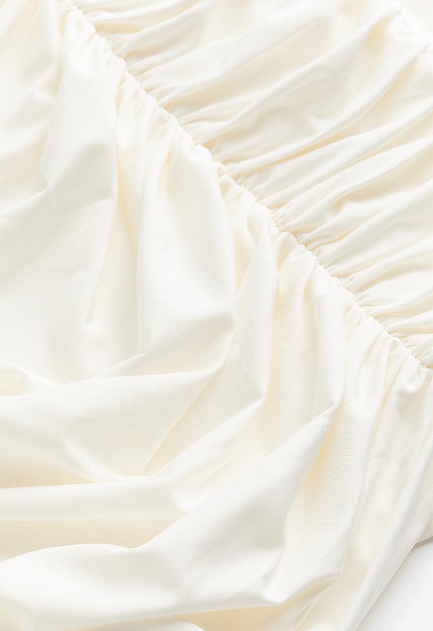 H&M - Gathered asymmetric top - cream