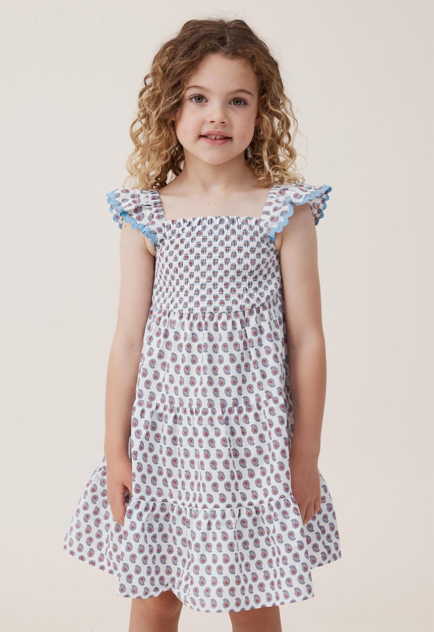 Cotton On - Amy tiered dress - vanilla/perry paisley