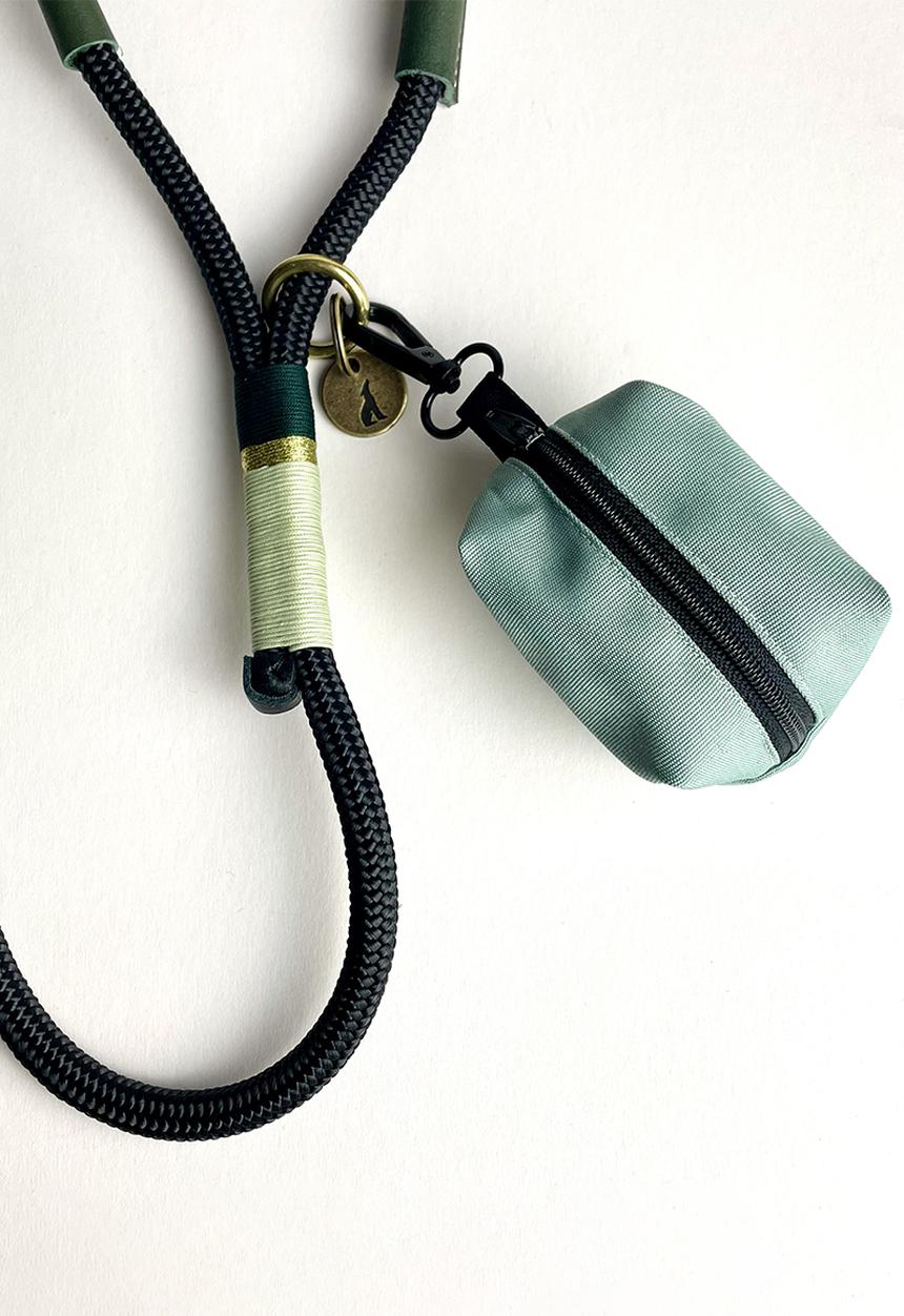 Houndstooth - Clip on Bag Holders - sage