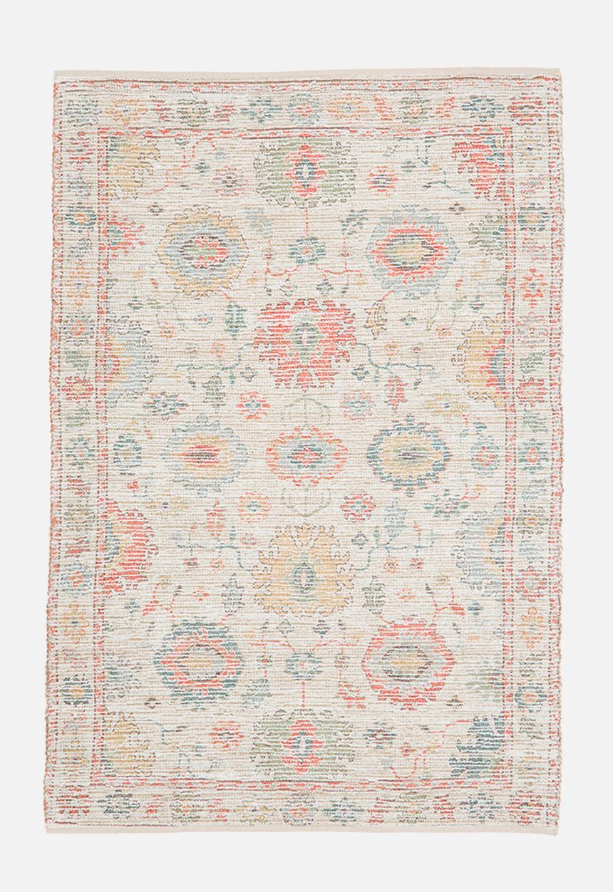 Sixth Floor - Floral Damask Jute Wool Blend Rug